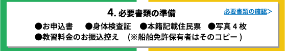 必要書類の準備・確認